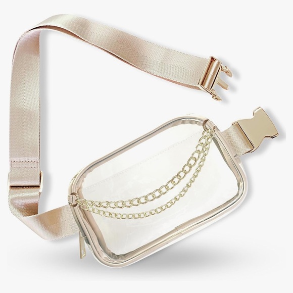 Accessories - Beige Clear bag backpack  belt fanny festival pack rave stadium event concert